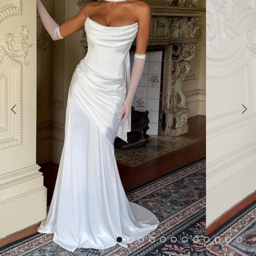 Kensington Ivory Strapless Corset Dress